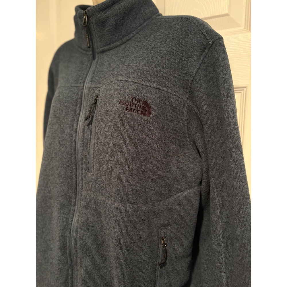 The North Face Gordon Lyons Full Zip Fleece Jacket Mens XL Blue Gray NF0A33R5